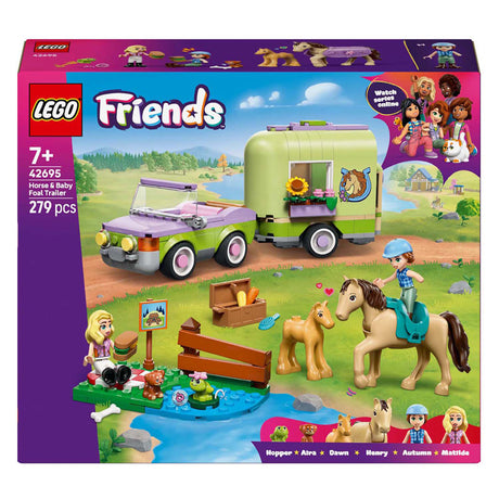 Lego Friends 42695 Anhänger mit Pferd und Fohlen