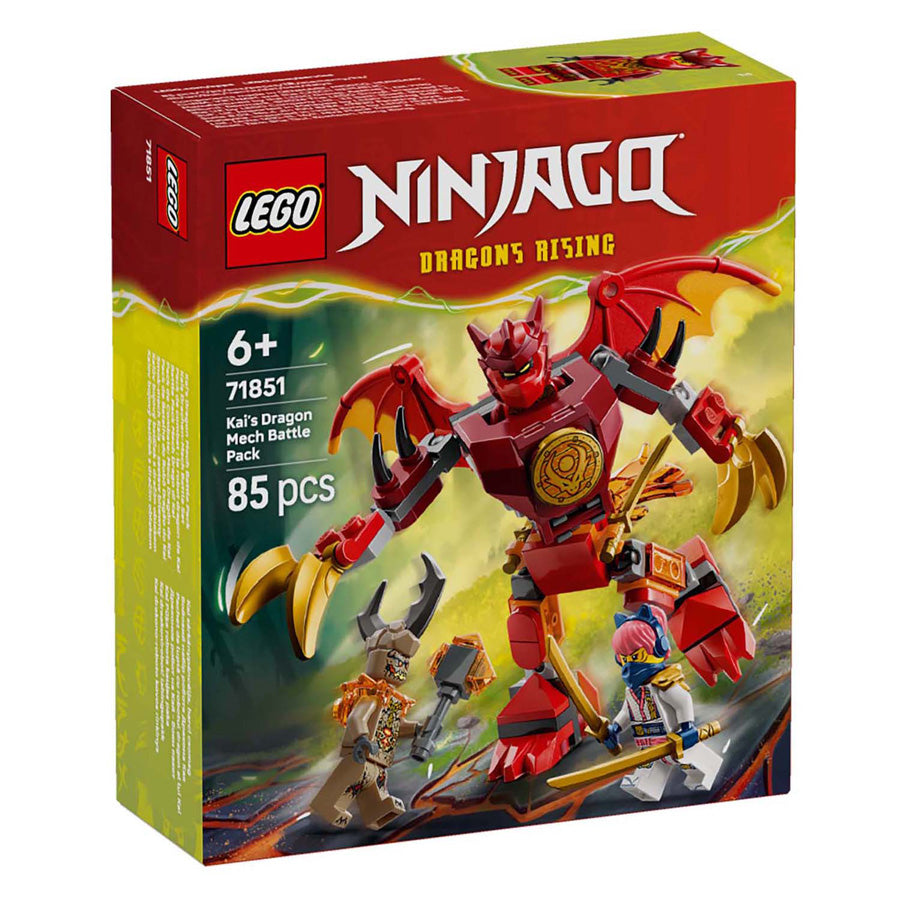 Lego ® Ninjago® Kai's Dragon Mech Battle Pack – Mech-Spielzeug – Spielset mit 3 Minifiguren – 71851