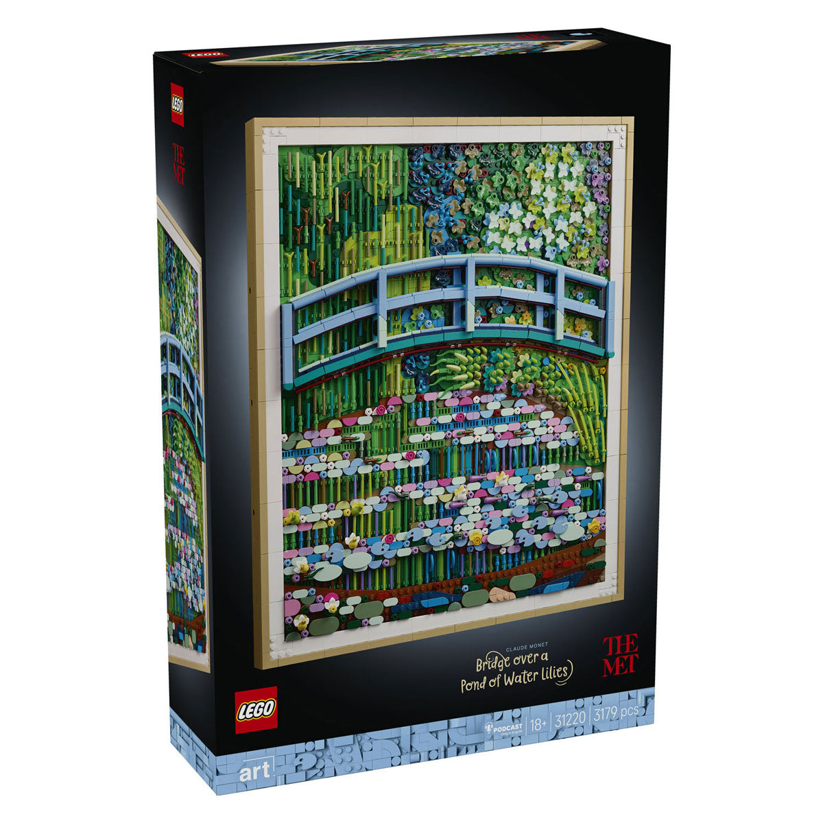 Lego ® art claude monet – brug over een vijver met waterlelies 31220