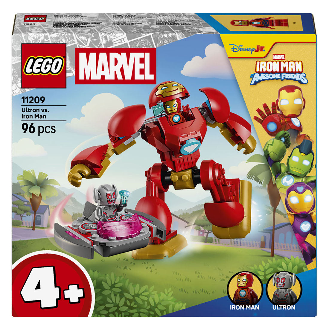 Lego ǀ marvel iron man en zijn fantastische vriendjes ultron tegen iron man bouwpakket 11209
