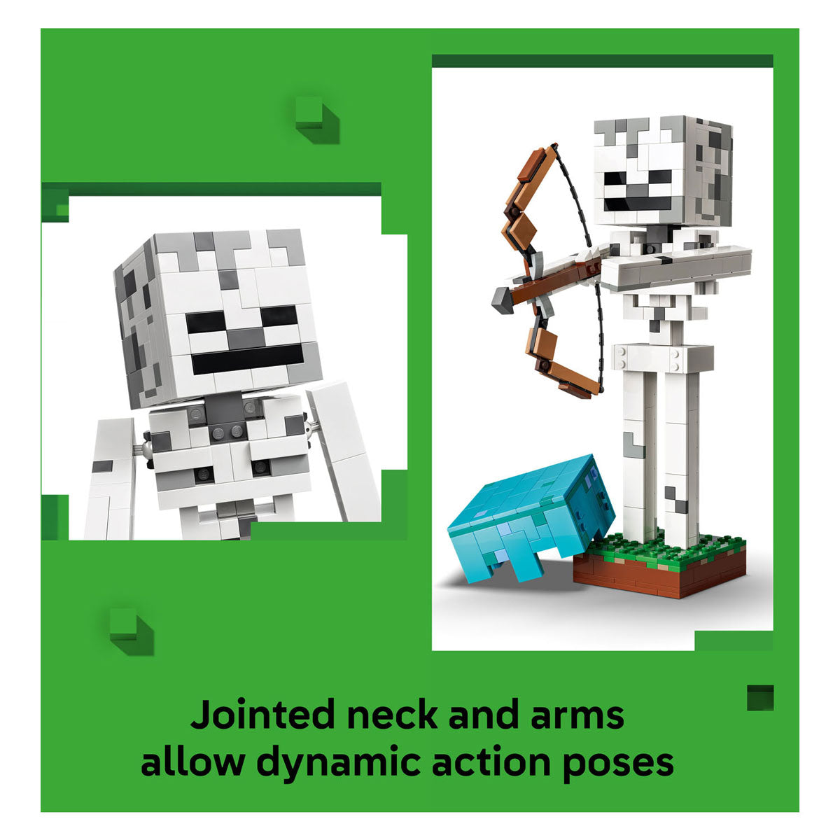 Lego ® minecraft® het skelet - decoratief gamingspeelgoed - modelbouwset - gamingmerchandise voor kinderen vanaf 10 jaar - 21594