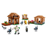 Lego minecraft oproeper dorpsaanval speelgoed voor kinderen met 11 figuren uit de videogame 21596