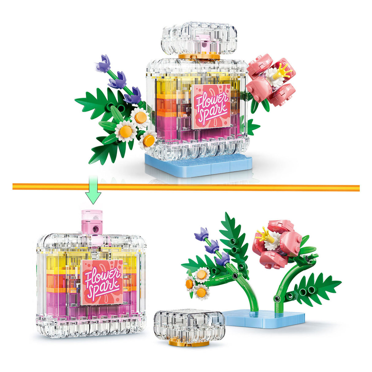 Lego creator 3in1 parfumfles met bloemen speelgoed voor kinderen en kinderkamer decoratie 31383