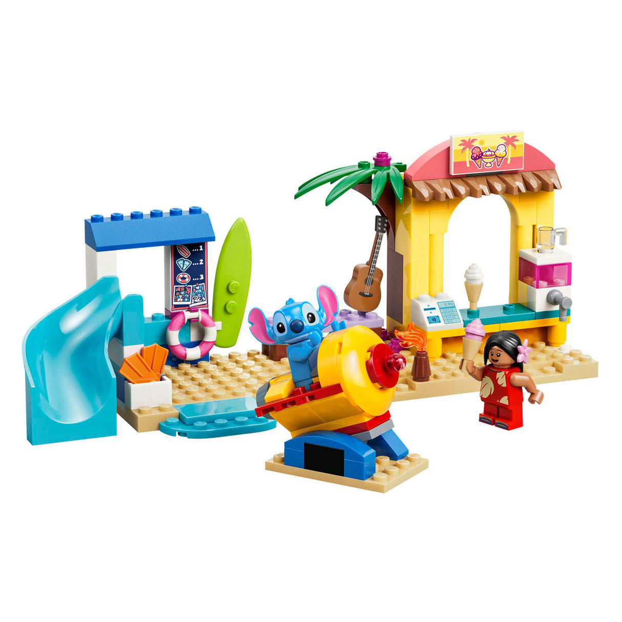 Lego ǀ disney strandplezier met lilo en stitch bouwbaar speelgoed voor kinderen en decoratie 43280