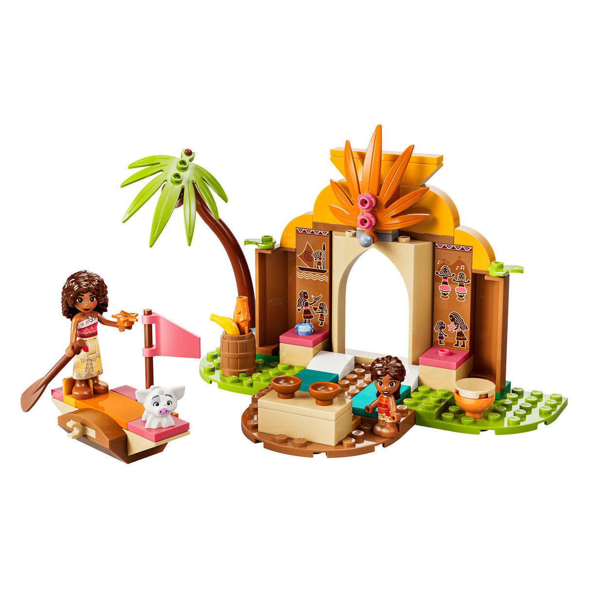 Lego ǀ disney vaiana dorpshuis en boot bouwbaar speelgoed voor kinderen met dieren figuur 43282
