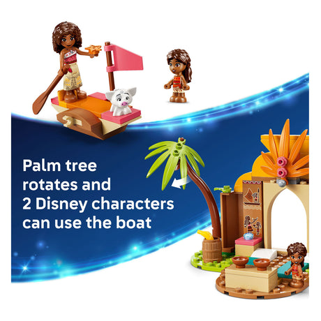 Lego ǀ Disney Vaiana Dorfhaus und Boot, baubares Spielzeug für Kinder mit Tierfigur 43282