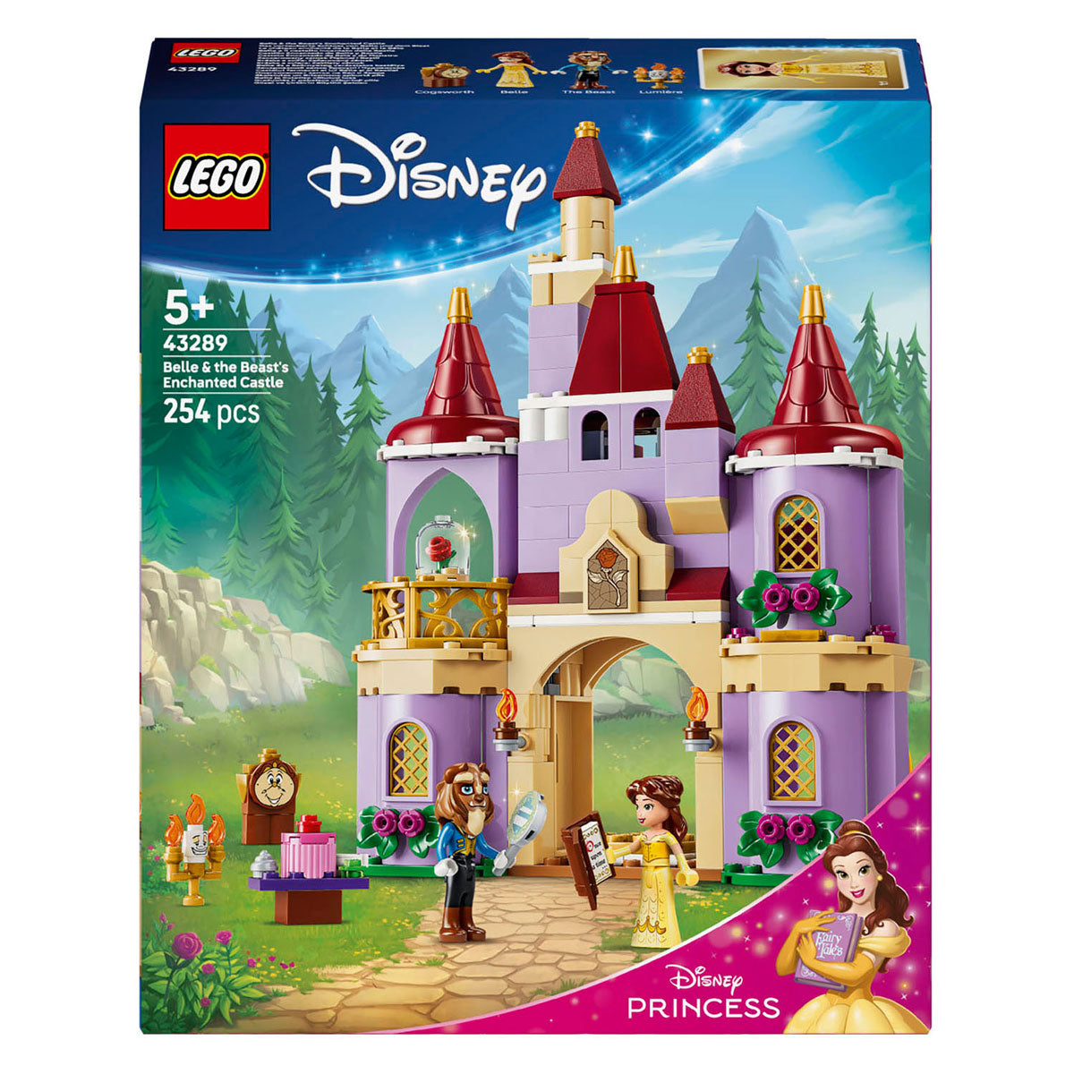 Lego ǀ disney princess het betoverde kasteel van belle en het beest bouwpakket voor kinderen 43289