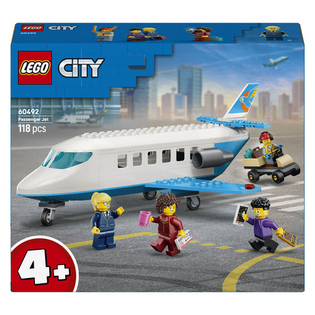 Lego City Passagierflugzeug Flugzeugspielzeug für Kinder ab 4 Jahren 60492