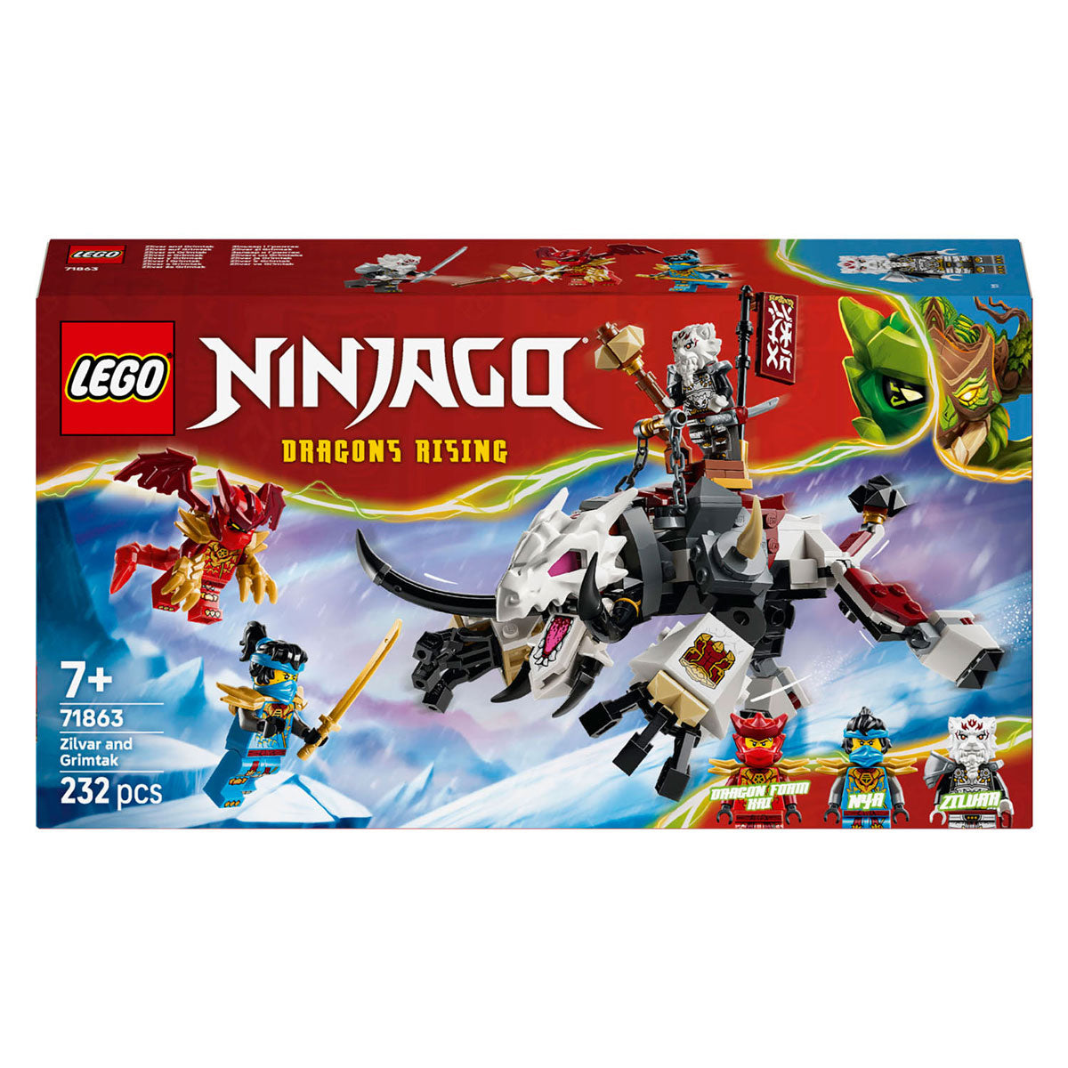 Lego Ninjago 71863 Zilvar und Grimtak, das Drachenbiest