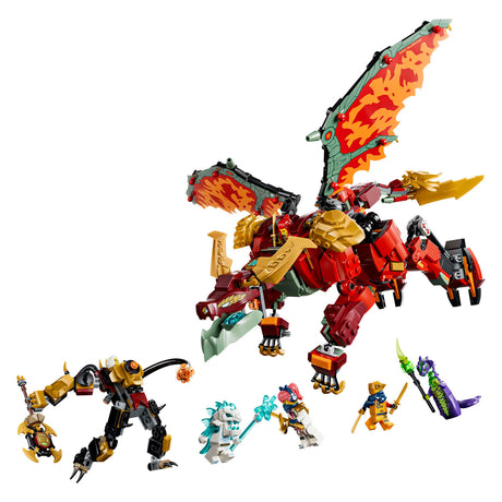 Lego Ninjago Wyldfyres verwandelnder Drache Mecha-Drachenspielzeug für Kinder 71868