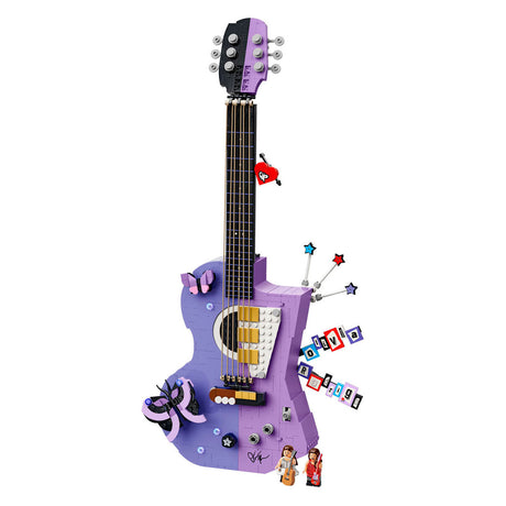 Lego editions olivia rodrigo's dubbele gitaar bouwpakket voor kinderen en tienerkamer decoratie - 43031