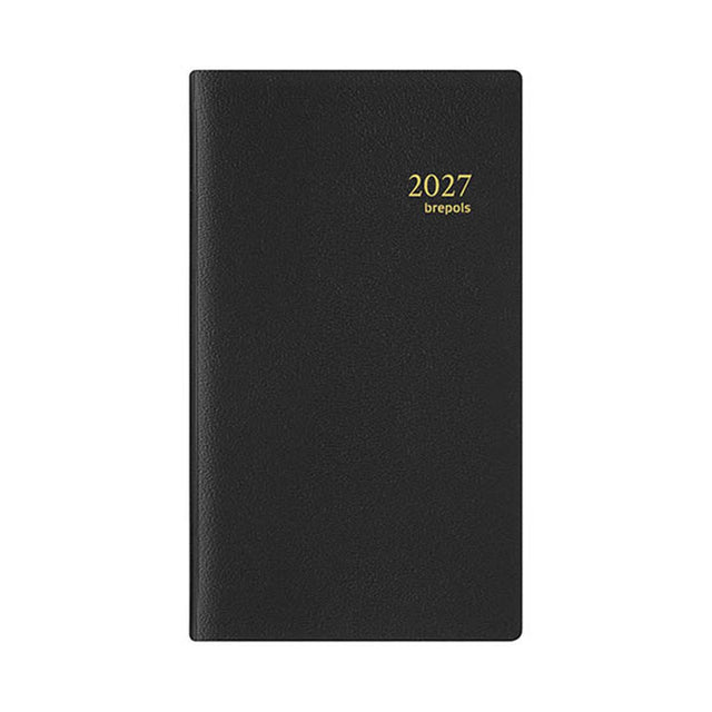 Brepols Taschenkalender Interplan Woche nl 2026 Genova schwarz 9x 16 cm