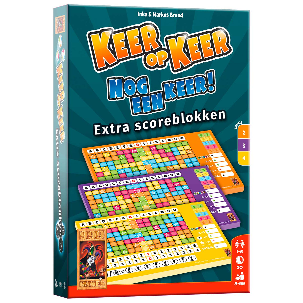 999Games ScoreBlokken Tid och tidsnivå 2 3 4 3 bitar