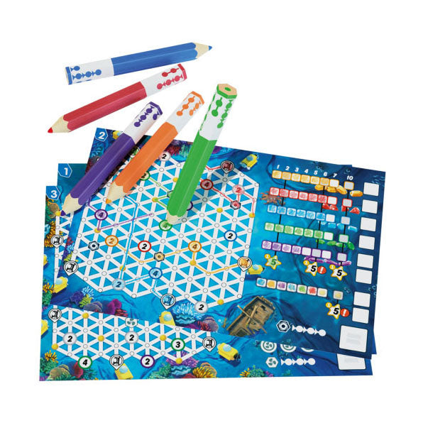 999games 999 Spiele – Wähle einen Stift – Riffing – Würfelspiel – Würfel mit Bleistiften – Wertungsbögen mit 3 verschiedenen Levels – Brettspiel – Familienspiel – kleines Geschenk – enthält Spielregeln in NL und EN