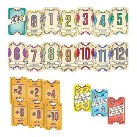 Asmodee flip 7 kaartspel (engelse versie)