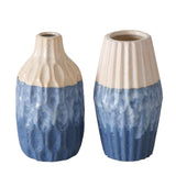 Boltze Home Vase Steingut blau H21cm 2 sortiert