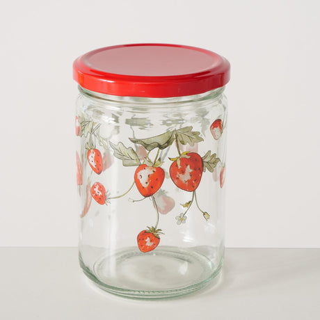 Boltze Home Vorratsglas Erdbeere 500ml Glas