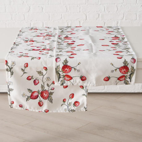 Boltze Home Tischläufer Erdbeere 'Emily' Polyester 40x142cm 2-fach sortiert