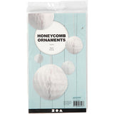 Creativ Company Papierbommel, D 8 cm, weiß, 10 Stück, 1 Box