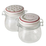 Boltze Home Vorratsdose Glas mit Weihnachtsmotiv 450 ml
