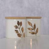 Boltze Home Vorratsdose mit Blattgold 5x5cm