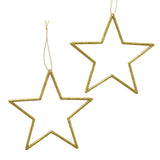 Boltze Home Weihnachtsanhänger Stern 2 Teile Gold 12cm