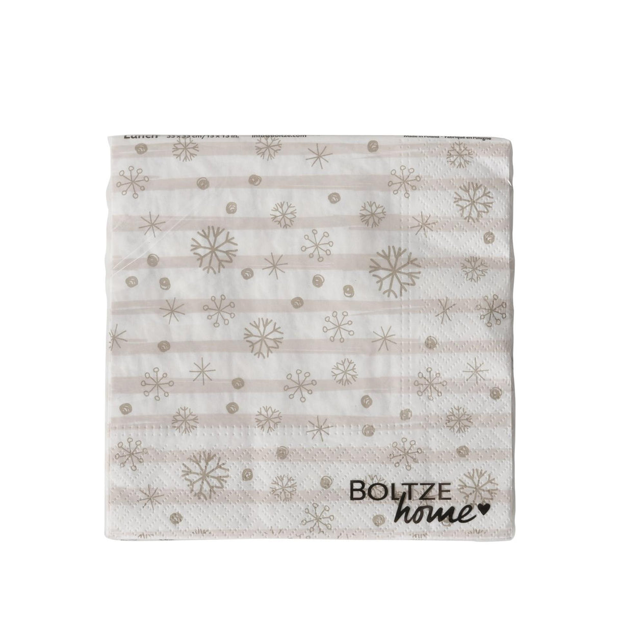 Boltze Home Servietten Schneeflocke 33cm 20-teilig
