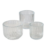 Boltze Home Teelichthalter Glas transparent Set a 3