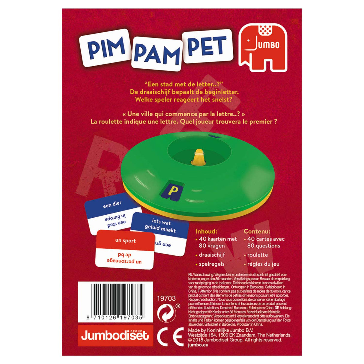 Jumbo-Spiel Pim Pam Pet