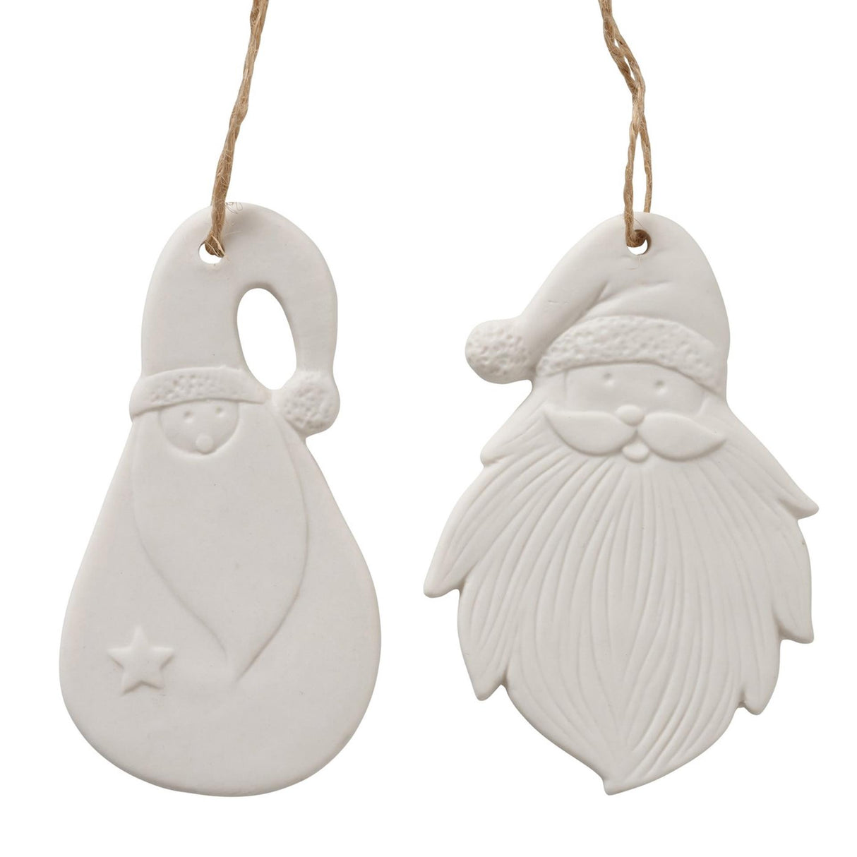 Boltze Home Anhänger Weihnachtsmann Melio Porzellan 10x0,5cm