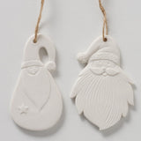 Boltze Home Anhänger Weihnachtsmann Melio Porzellan 10x0,5cm