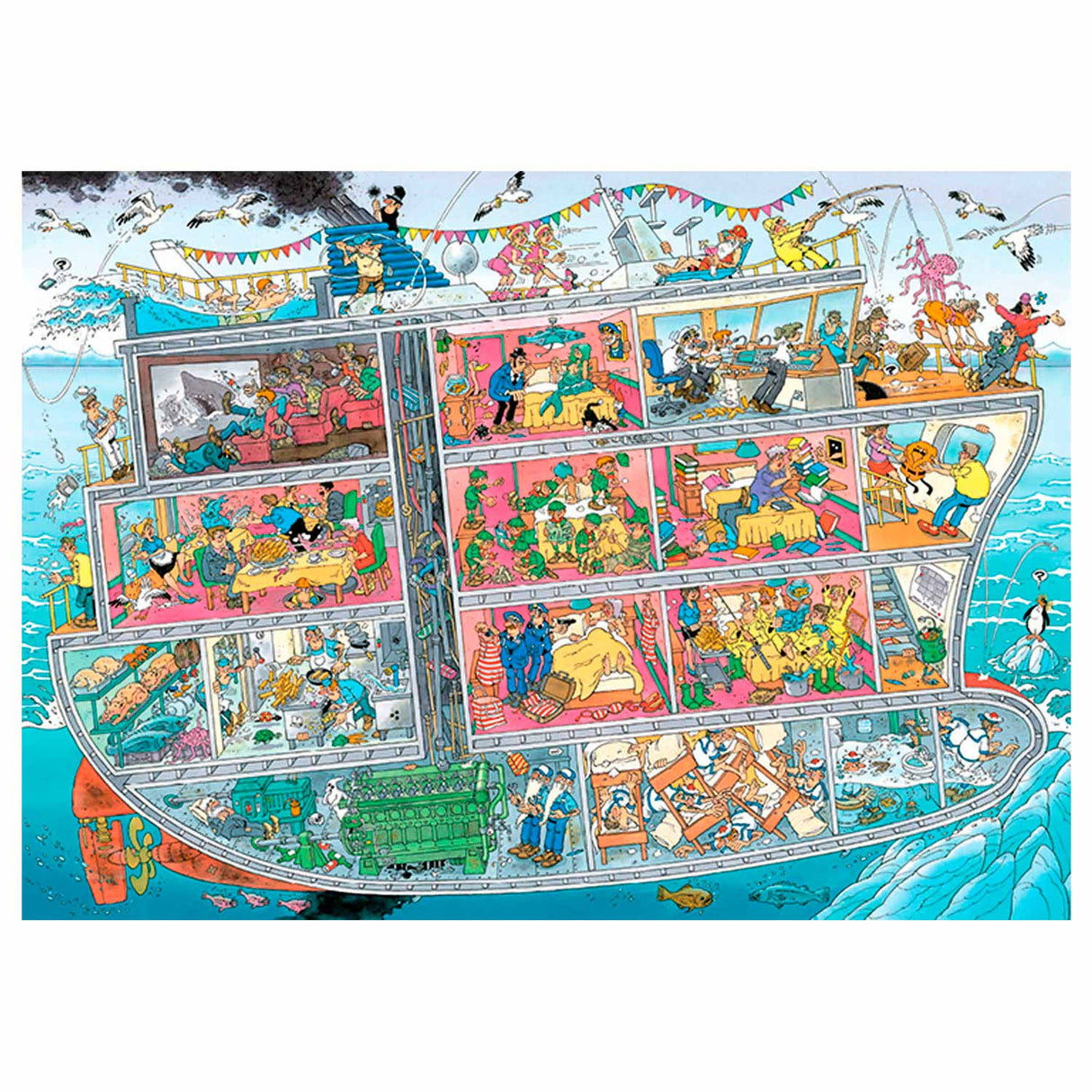 Jan van Haasteren Legpuzzle - Cruise ship, 1000st.