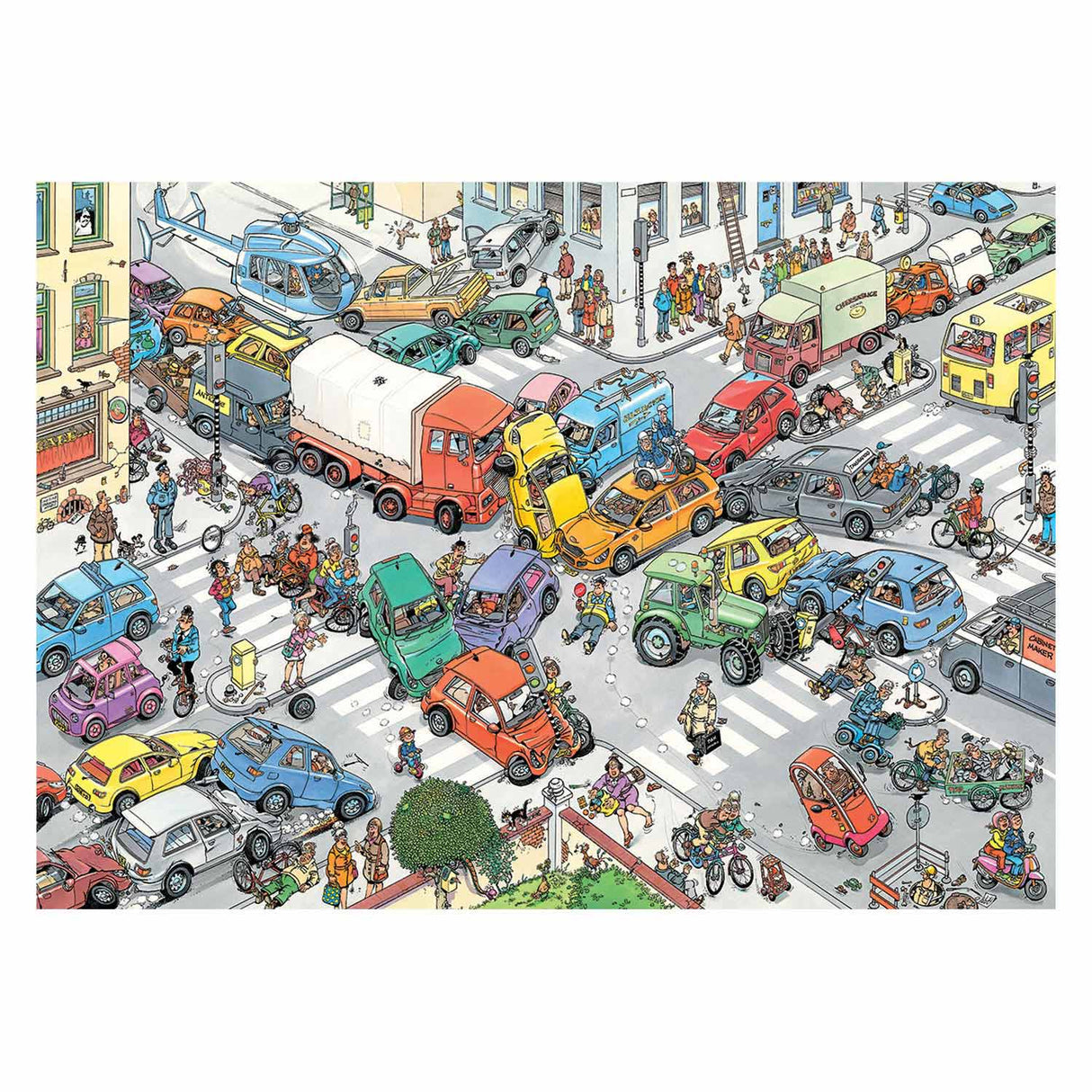 Jan van Haasteren jigsaw puzzle Traffic Chaos, 2x1000st.