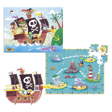 Goula Kinderpuzzle Diset XXL Piratenboot 48 Teile
