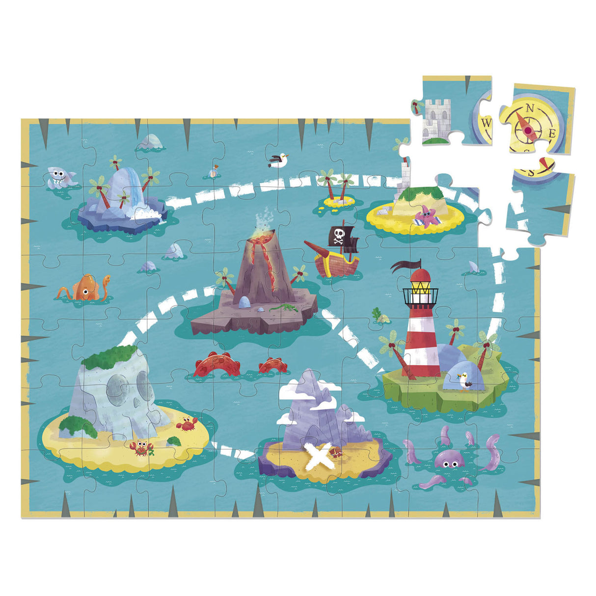 Jumbo goula jigsaw puzzle xxl piraten, 48st.