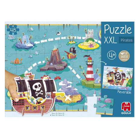 Goula Kinderpuzzle Diset XXL Piratenboot 48 Teile
