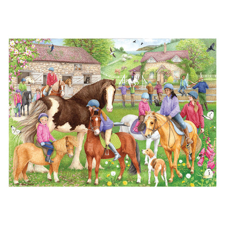 Jumbo-Falken-Puzzle - Reitschule, 1000 Teile.