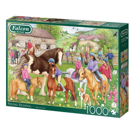 Jumbo-Falken-Puzzle - Reitschule, 1000 Teile.