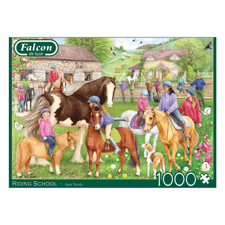 Jumbo-Falken-Puzzle - Reitschule, 1000 Teile.