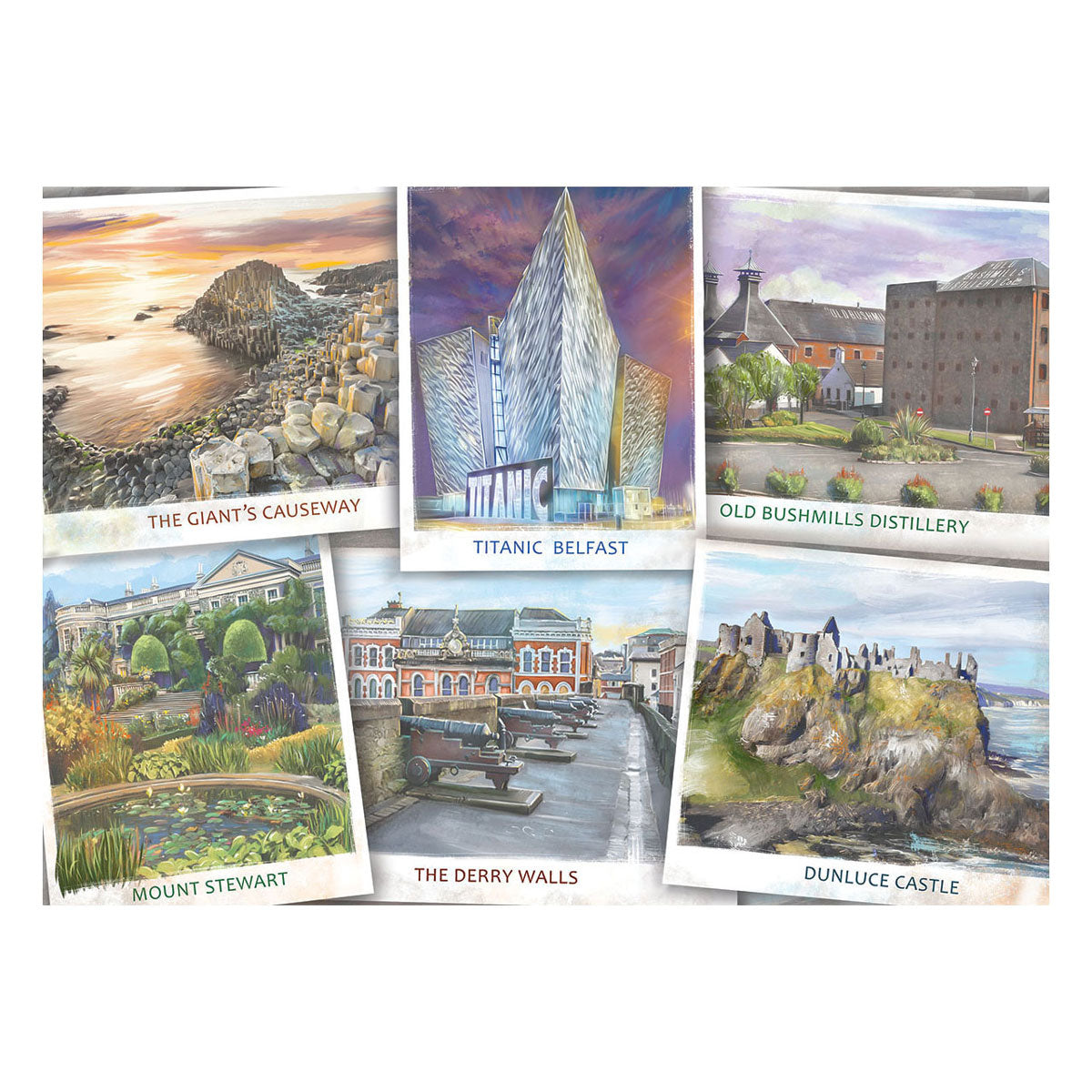 Jumbo-Falken-Puzzle – Besuchen Sie Nordirland, 1000 Teile.