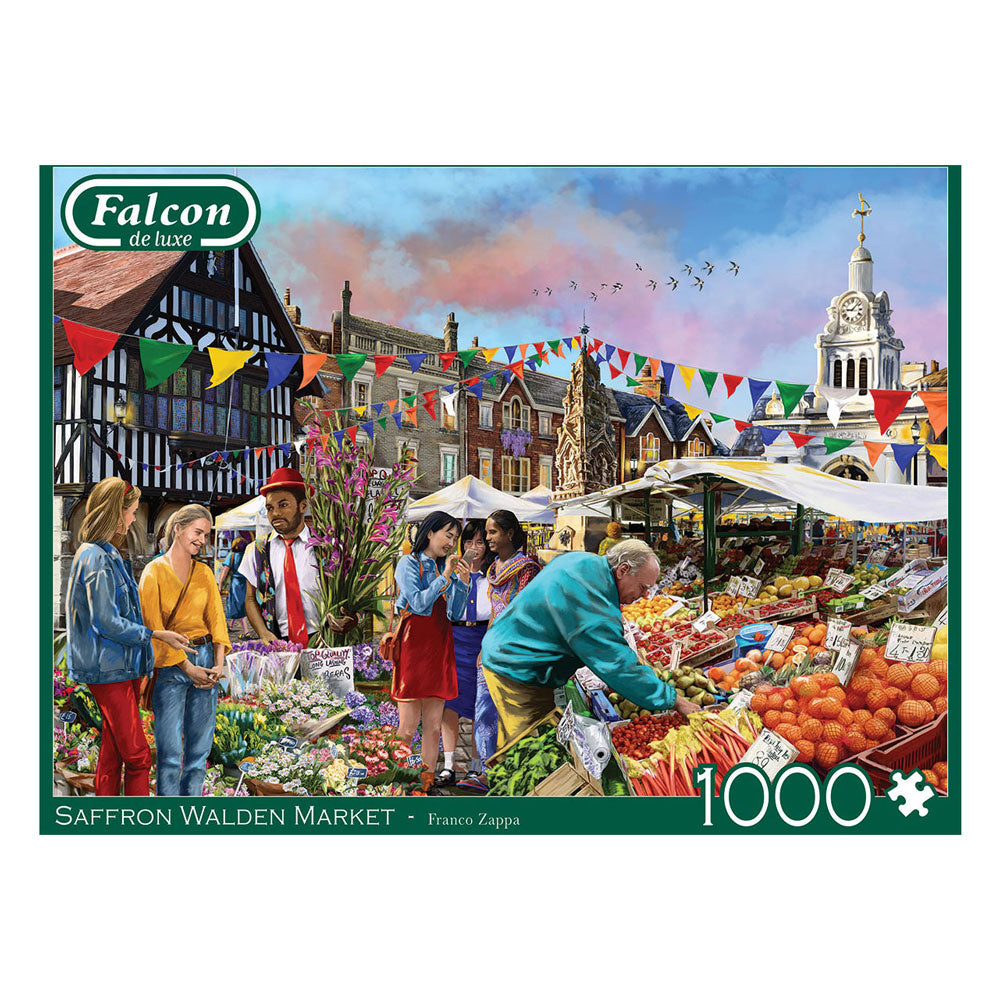Jumbo-Falken-Puzzle – Saffron Walden Market, 1000 Teile.