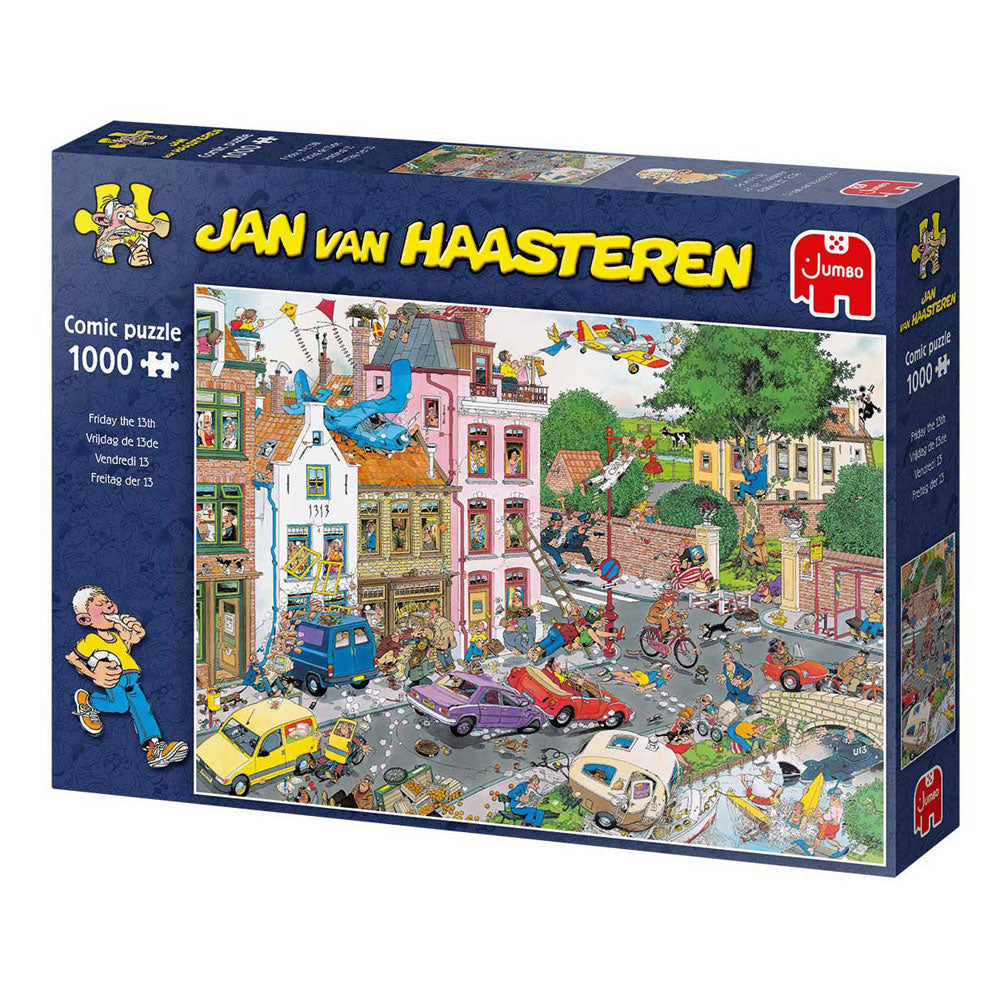 Jumbo-Puzzle von Jan van Haasteren – Freitag, der 13., 1000 Teile.