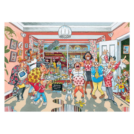 Jumbo Wasgij Retro Original 9 Puzzle – kleine Renovierung, 1000 Teile.