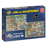 Jumbo Jan van Haasteren Puzzle - 2in1 Safari-Sturm, 2x1000 Teile.