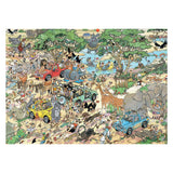 Jumbo Jan van Haasteren Puzzle - 2in1 Safari-Sturm, 2x1000 Teile.