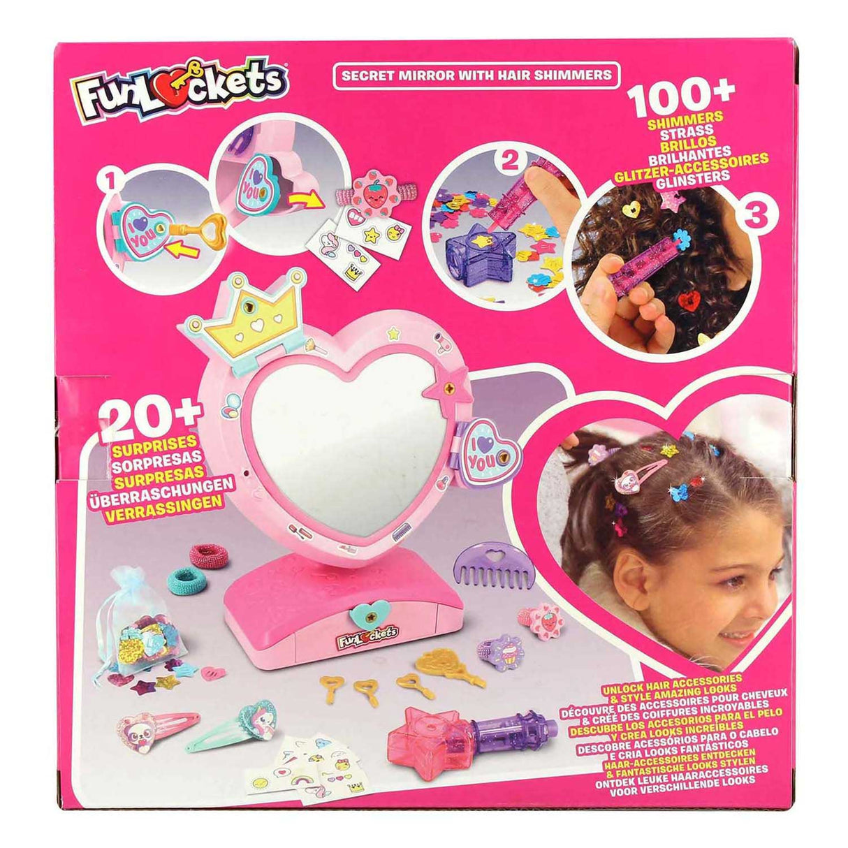 Jumbo Funlockets Geheimspiegel mit Haarglitzer | 2 Stk