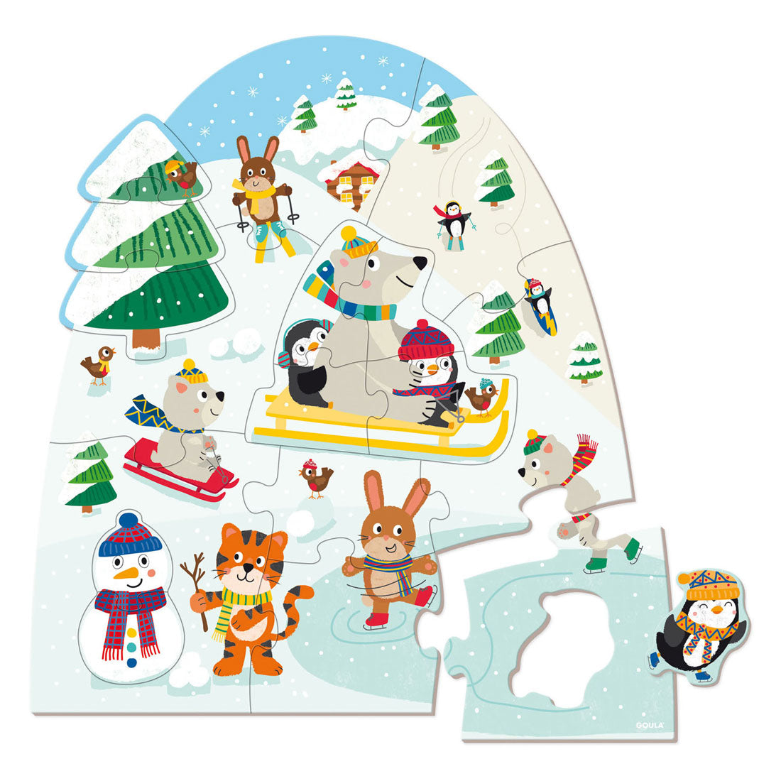 Goula jumbo puzzel xxl winter - 18st.