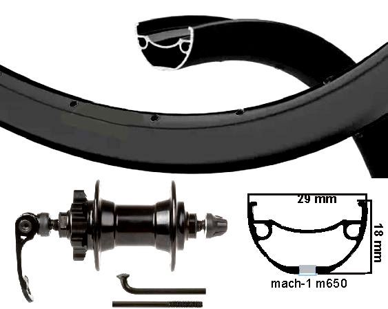 KGS forhjul 28 tommer (622) Mac1-M650 + Spaak ZW Cass Disk 6 Bolt