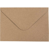 Creativ Company Recycling-Umschlag, Umschlaggröße 11,5 x 16 cm, 120 g, natur, 50 Stück 1 Karton