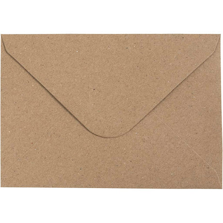 Creativ Company Recycling-Umschlag, Umschlaggröße 11,5 x 16 cm, 120 g, natur, 50 Stück 1 Karton